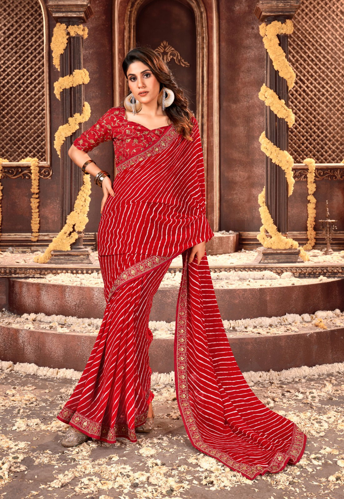 Stavan Vihana Vol 5 Bandhni Printed Sarees Catalog
